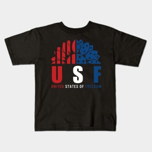 United states of freedom Kids T-Shirt